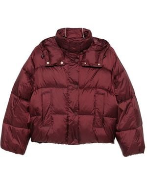 Twinset Bordeaux Polyamide Coat - Red