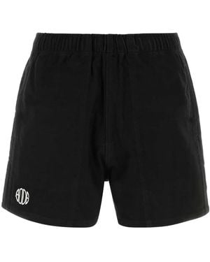 Bode Cotton Bermuda Shorts - Black