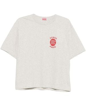 KENZO Paris Emblem Logo-Print T-Shirt - White
