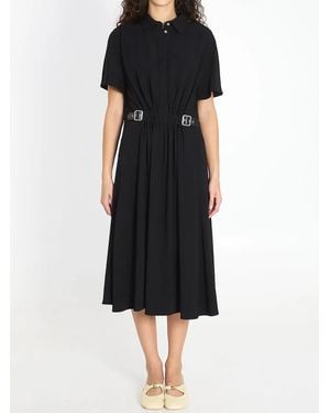 Loewe Belted Midi Dress - Black
