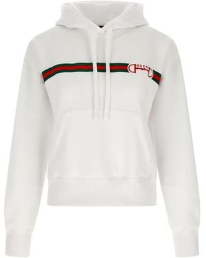Gucci 'Morsetto Embroidery Hoodie - White