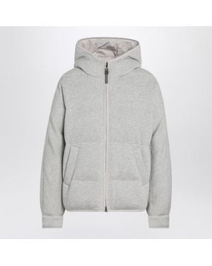 Brunello Cucinelli Greige Down Jacket - Gray