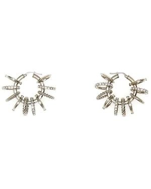 AMINA MUADDI Metal Multi Ring Earrings - White