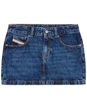DIESEL "De Ron" Mini Denim Skirt - Blue