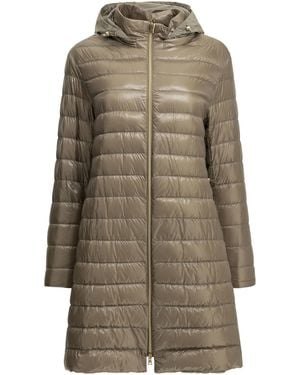 Herno Long Down Jacket Made Of Ultra-Light Nylon - Natural