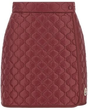 Moncler Square Quilting Skirt - Red