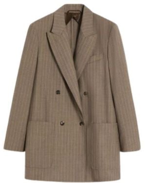 Max Mara Hazelnut Virgin Wool Jacket - Brown