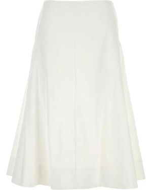 KHAITE Artin Skirt - White
