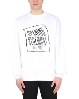 Opening Ceremony Crew Neck Sweatshirt - White