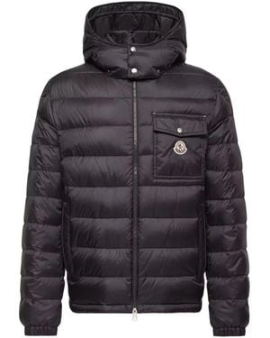 Moncler Verith Hooded Short Down Jacket - Gray