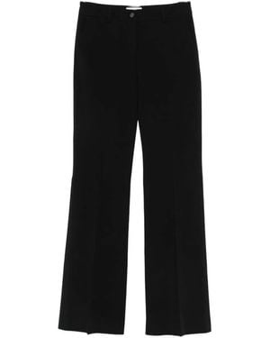 Via Masini 80 Cotton Wide-Leg Pants - Black