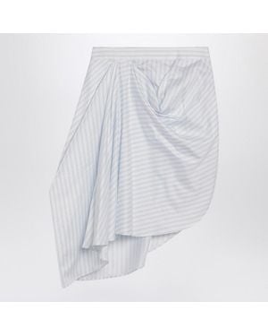 JW Anderson Striped Draped Asymmetric Skirt - White