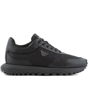 Emporio Armani Logo Trainers - Black