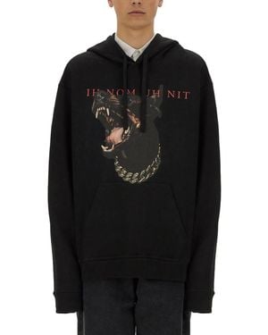 ih nom uh nit Dobermann Print Sweatshirt - Black