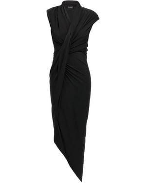 Balenciaga Draped Dress - Black