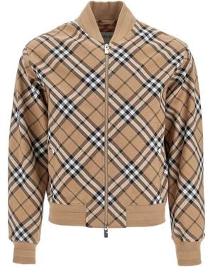 Burberry Embroidered Polyester Blend Bomber Jacket - Brown
