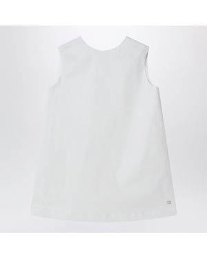Douuod Camomilla Ivory Dress With Bow - White