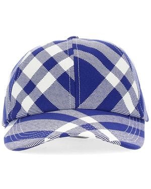 Burberry Baseball Cap With Tartan Pattern - Purple
