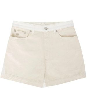 Stella McCartney Two-Tone Denim Shorts - White