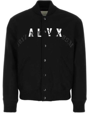 1017 ALYX 9SM Wool Blend Bomber Jacket - Black