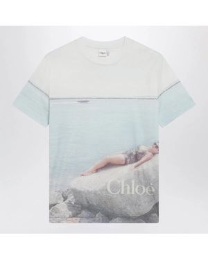 Chloé Crewneck Logo T-Shirt - White