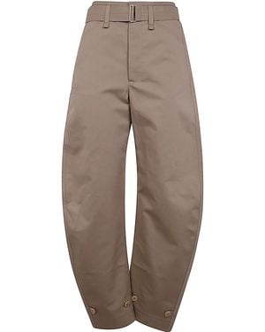 Lemaire Belted Tapered Pants - Natural
