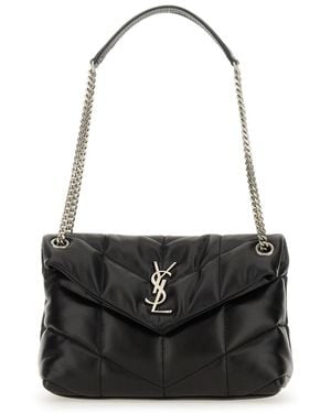 Saint Laurent Loulou Puffer Bag Small - Black