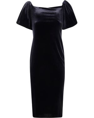 Ralph Lauren "Faraine" Short Sleeves Cocktail Dress - Black