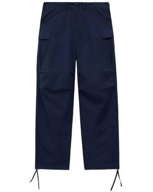 KENZO Embroidered Varsity Cargo Trousers - Blue