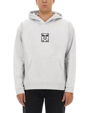 Obey Sweatshirt With Print - Gray