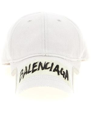 Balenciaga 'Masking Tape' Beanie - White