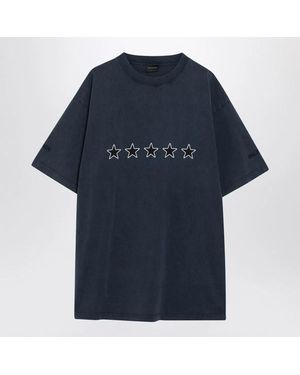 Balenciaga Washed Oversized Tshirt - Blue