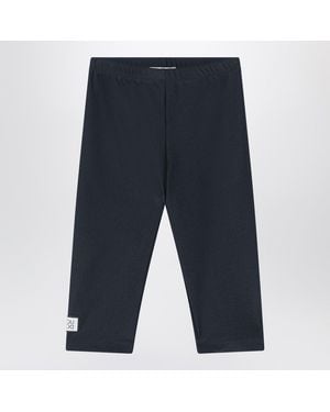 Douuod Shiny Nylon-Blend Leggings - Blue