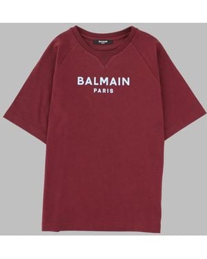 Balmain Kids Luxury Graphic T-Shirt - Red
