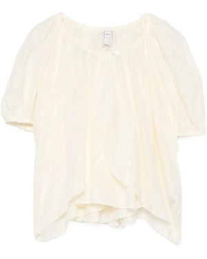 120% Lino Linen Blouse - White