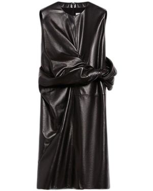 Max Mara Sleeveless Cotton Mini Dress With Wide Skirt - Black