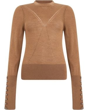 Rabanne Crewneck Sweater - Brown