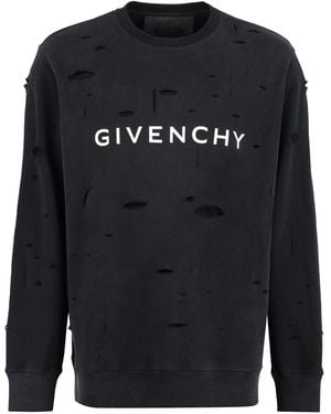 Givenchy Cotton Crew-Neck Sweatshirt - Black