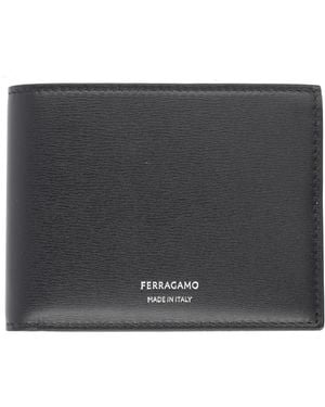 Ferragamo Portafoglio Con Logo - Black