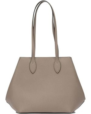 Valextra "Vivi" Small Shoulder Bag - Natural