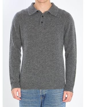 Roberto Collina Cashmere Blend Polo Shirt - Gray