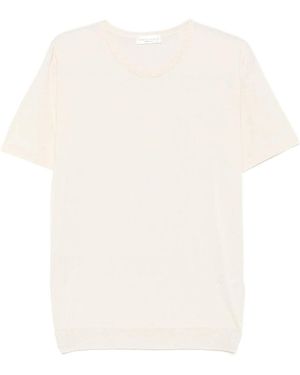 Roberto Collina Short-Sleeve Knitted Silk T-Shirt - White