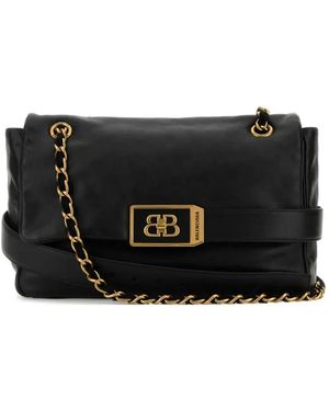 Balenciaga Leather Medium Modu Shoulder Bag - Black