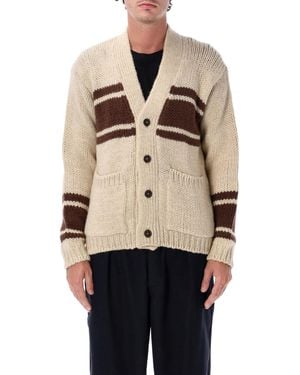 Universal Works Langdale Striped Cardigan - Natural
