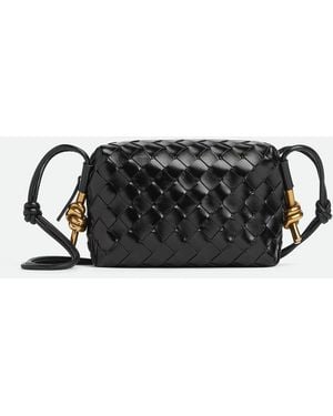 Bottega Veneta Loop Leather Shoulder Bag - Black