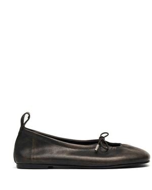 Alohas Rosalind Leather Ballet Flats - Black