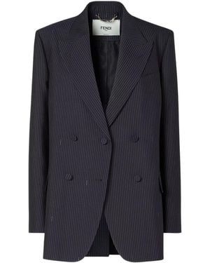 Fendi Double-Breasted Blazer - Black