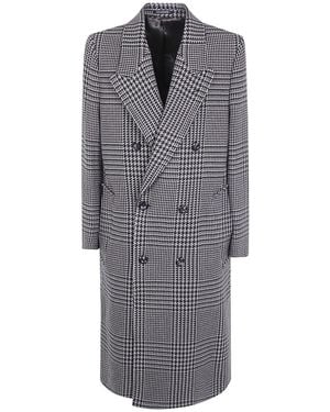Emporio Armani Double Breasted Long Coat - Grey