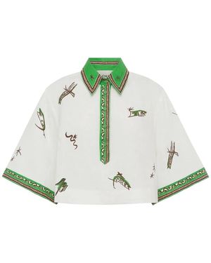 ALÉMAIS Wanda Embroidered Shirt - Green