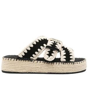 Mou Jute Sandals - Black